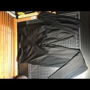 F21 Black Mesh Paneled Leggings